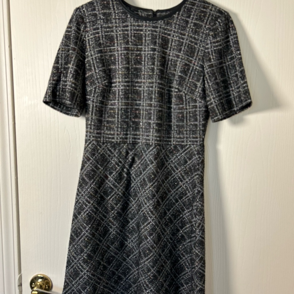 Calvin Klein Black and White Plaid Dress